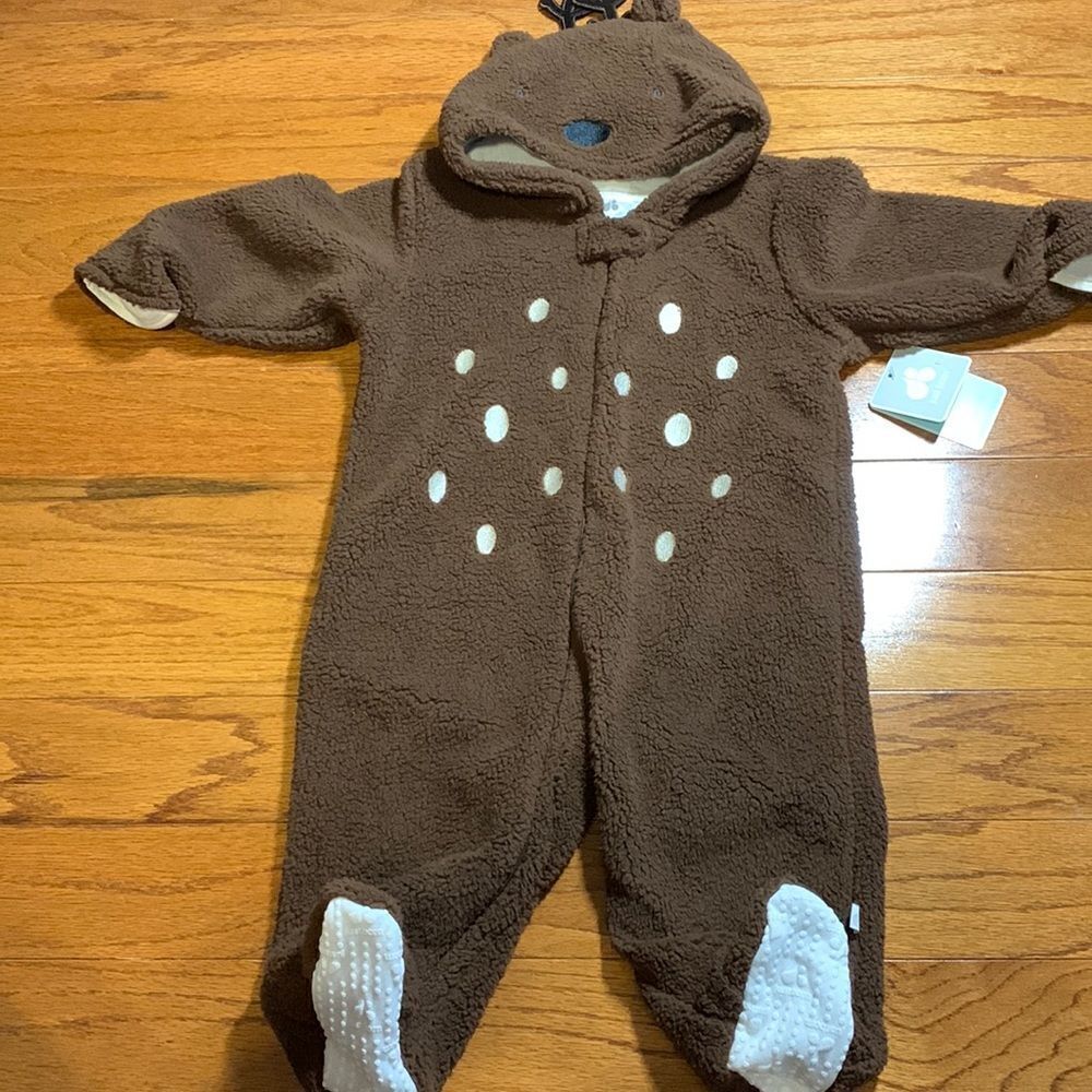 Just Born Size 12 months Reindeer brown costume/onsie